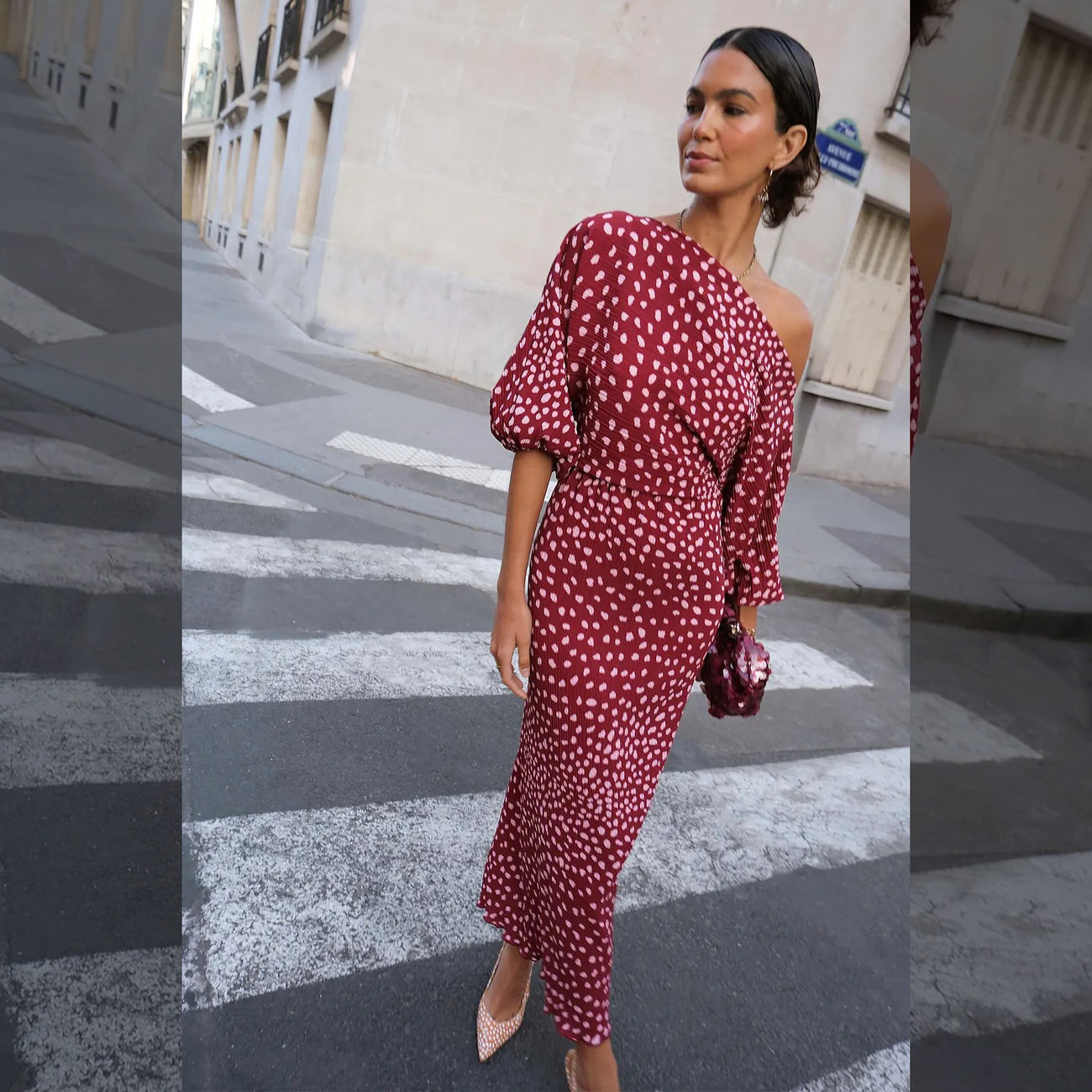 Burgundy Deer Tilly Dress