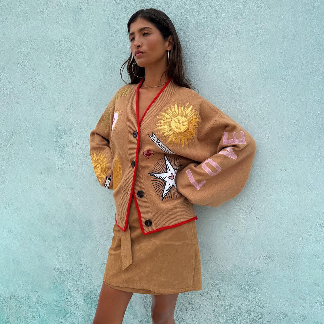 Camel Mystical Cardigan