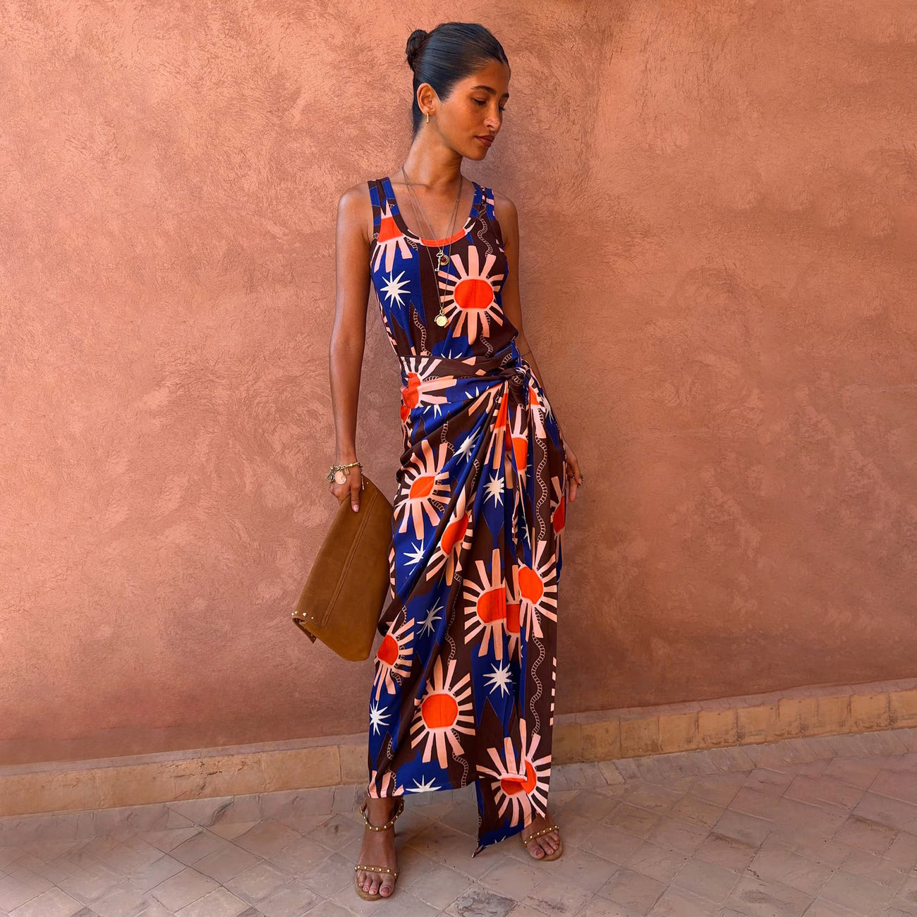 Chocolate and Blue Sun Jaspre Skirt