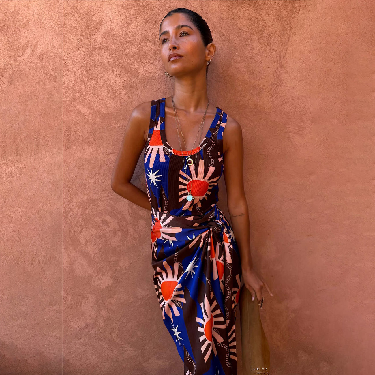 Chocolate and Blue Sun Jaspre Skirt