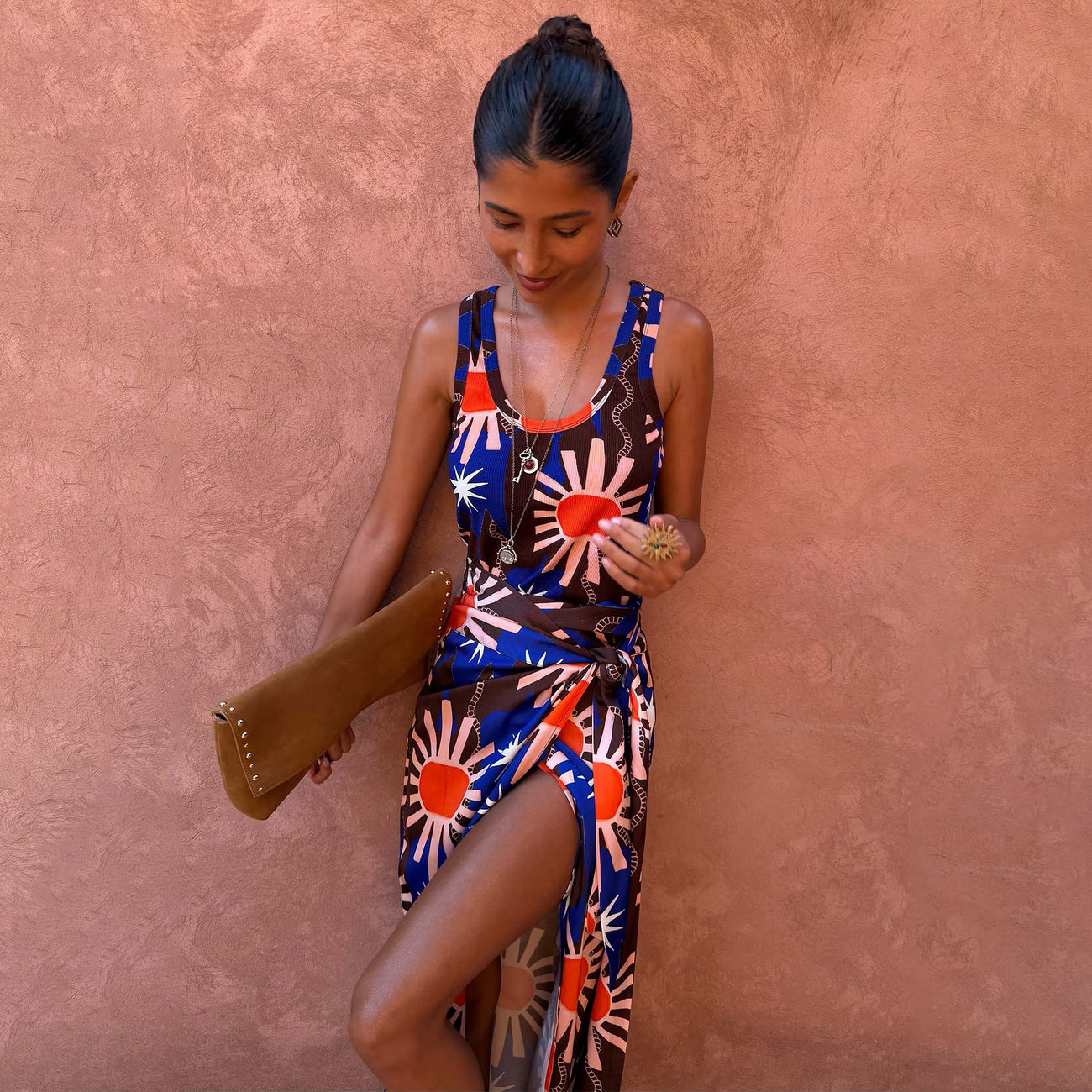 Chocolate and Blue Sun Jaspre Skirt