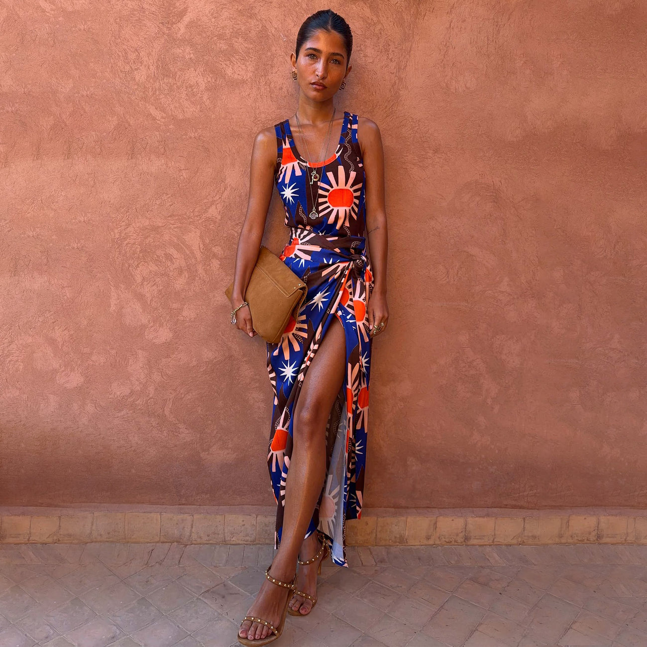 Chocolate and Blue Sun Jaspre Skirt