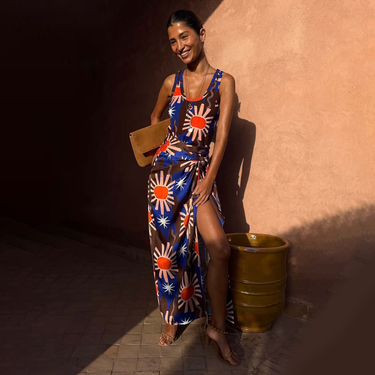Chocolate and Blue Sun Jaspre Skirt