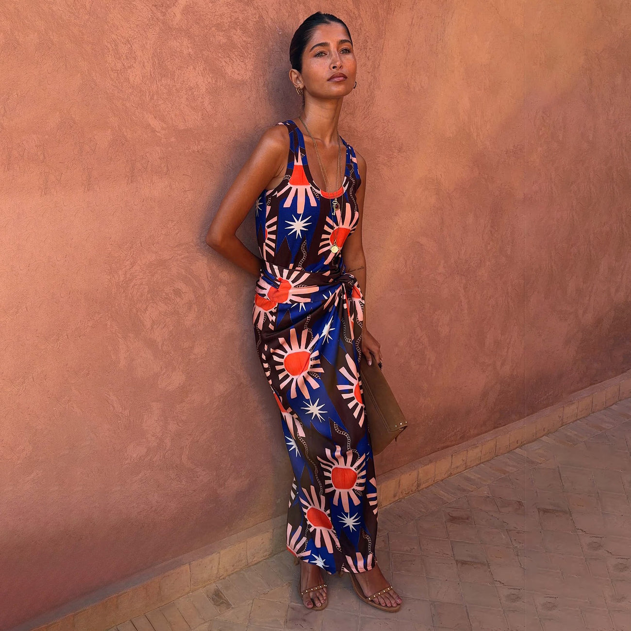 Chocolate and Blue Sun Jaspre Skirt