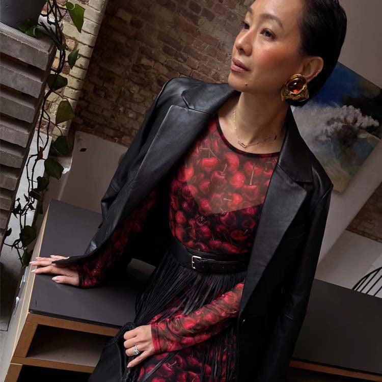 Black Leather Blazer