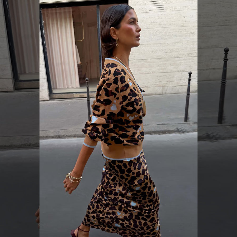 Heart Leopard Cardigan