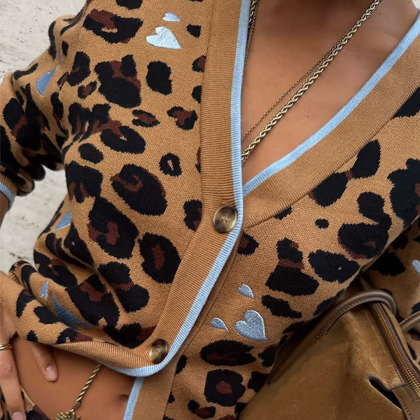 Heart Leopard Cardigan