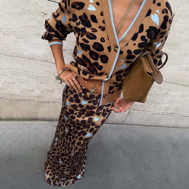 Heart Leopard Dorris Skirt