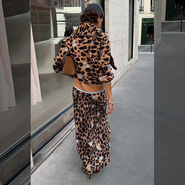 Heart Leopard Dorris Skirt