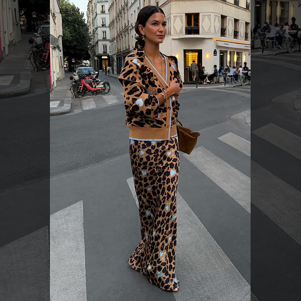 Heart Leopard Dorris Skirt