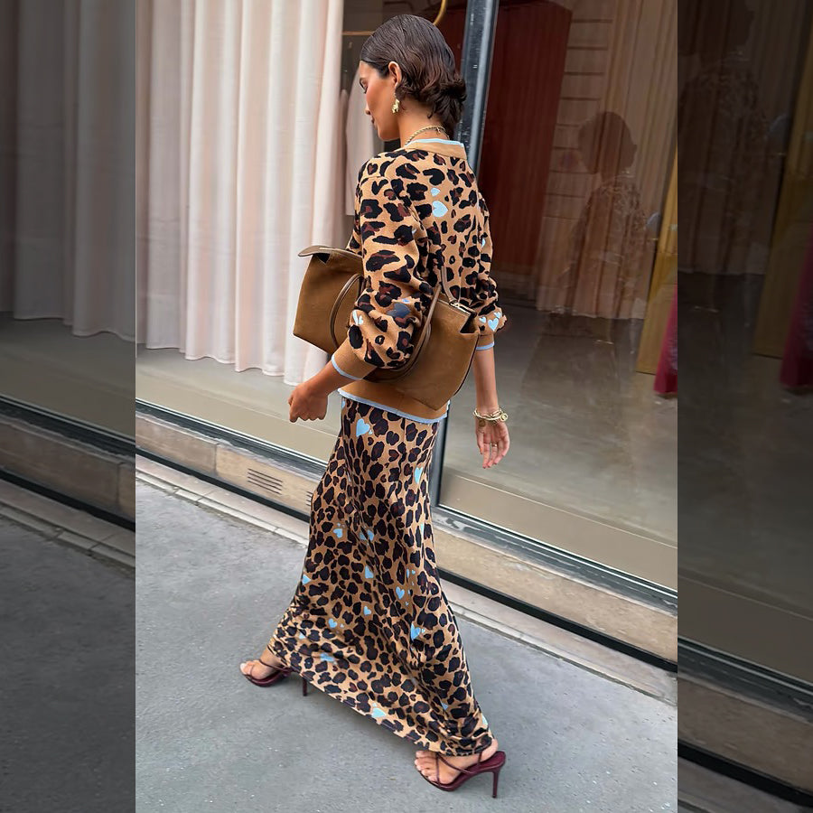 Heart Leopard Dorris Skirt