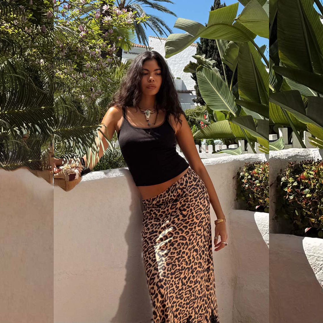 Leopard Lace Maeva Midi Skirt