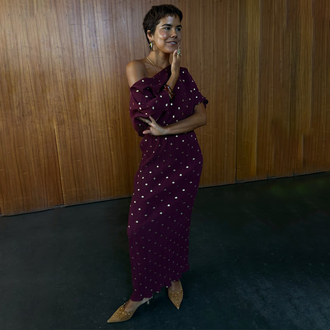 Burgundy Tilly Dress