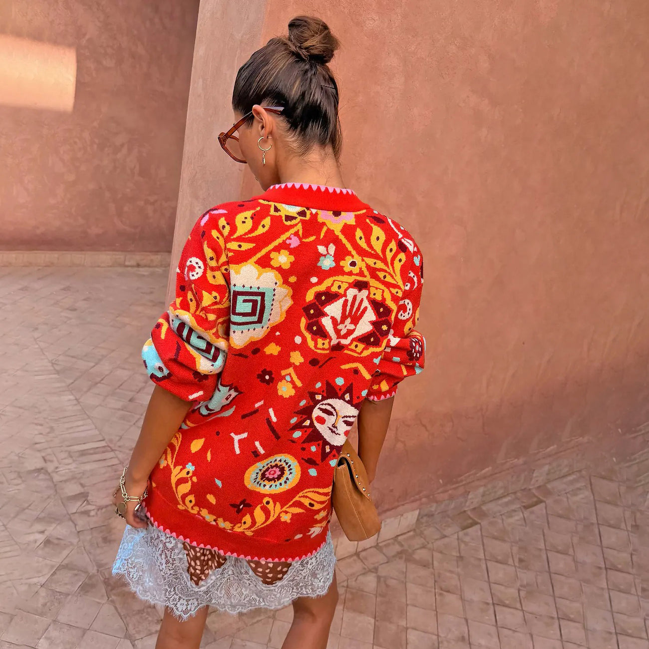 Tomato Tapestry Martha Cardigan