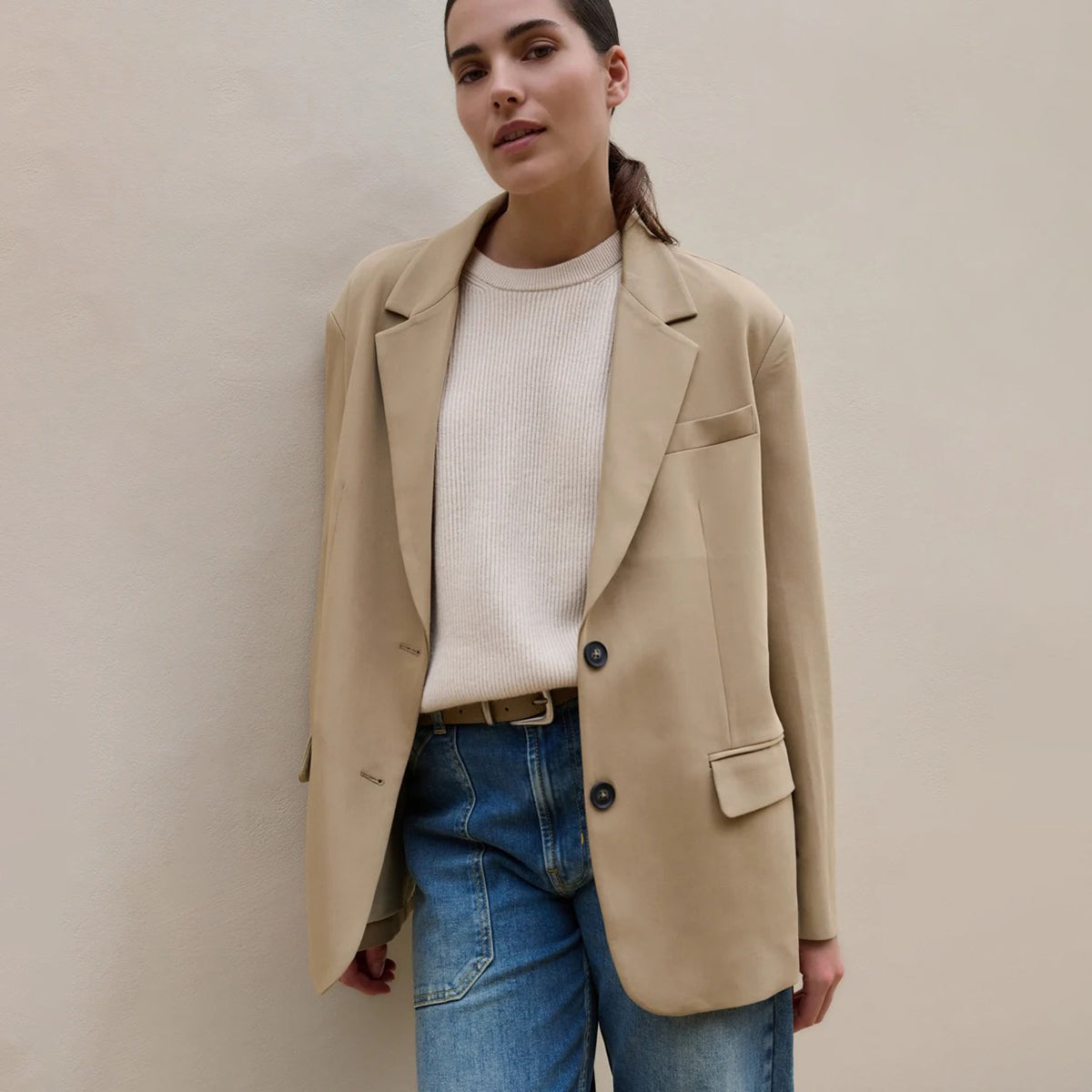 Oversized Blazer with Fancy Button Details