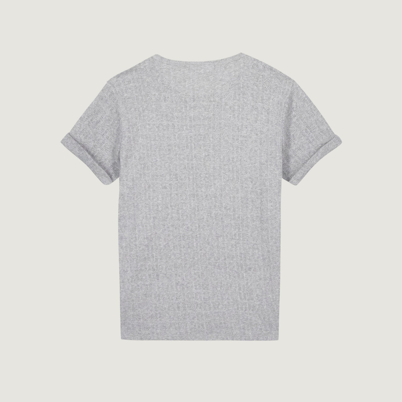 Poitou Pointelle Patch Coeur - Light Heather Grey
