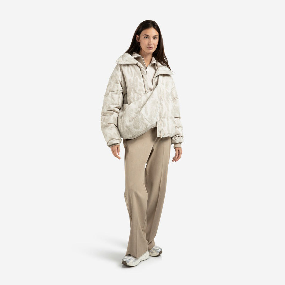 Padded Jacket with Abstract All-Over Print
