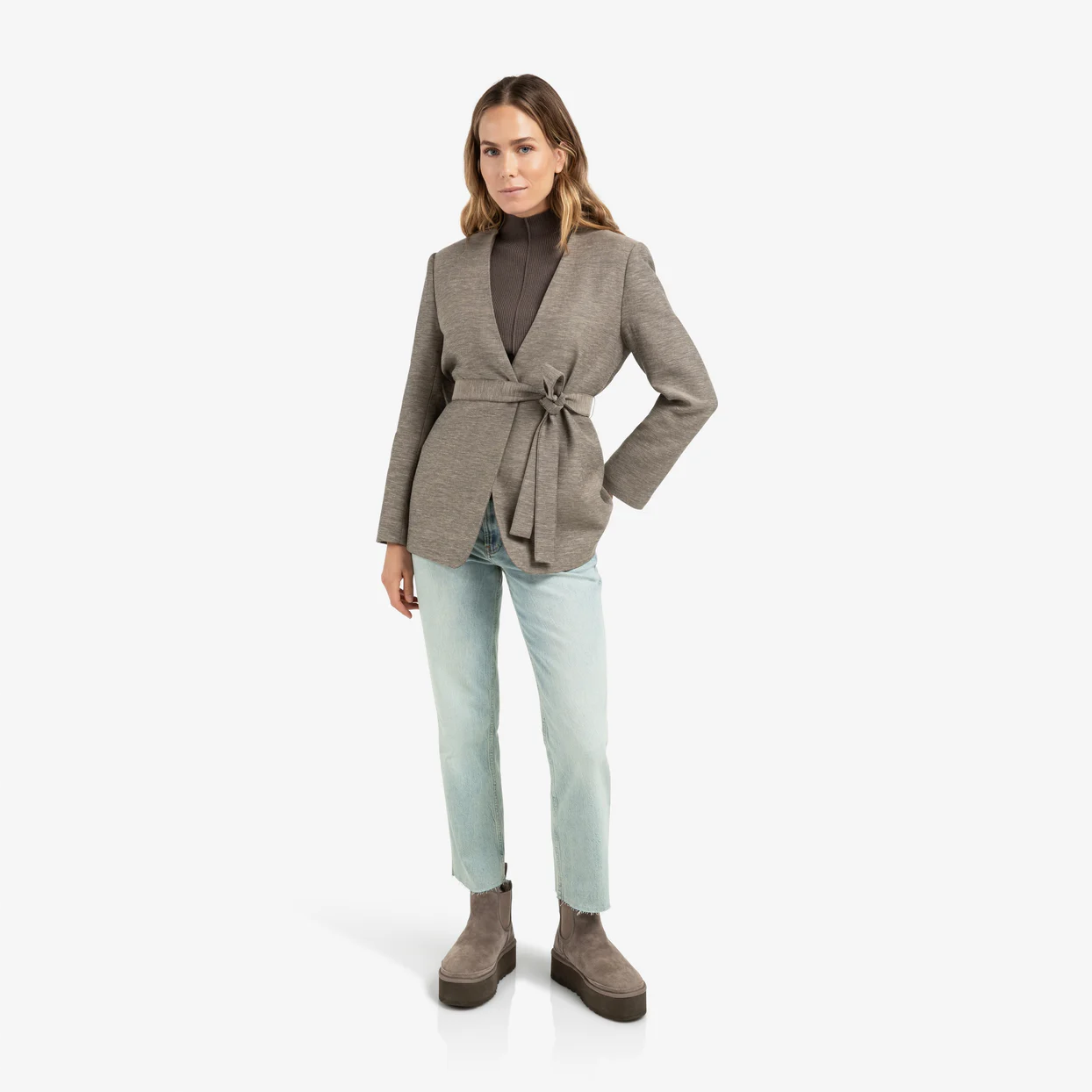 Rib Fitted Top with Seam Detail
