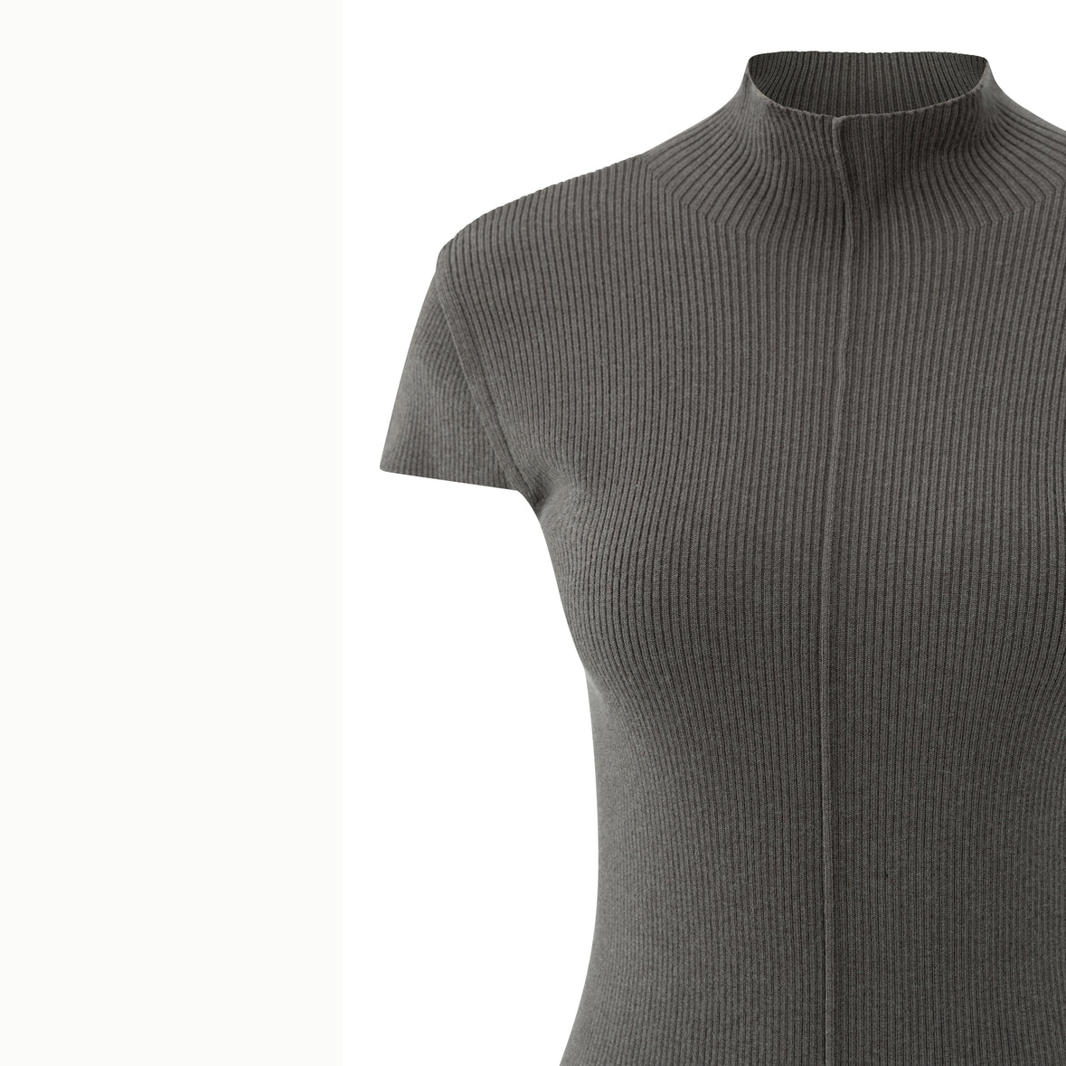 Rib Fitted Top with Seam Detail