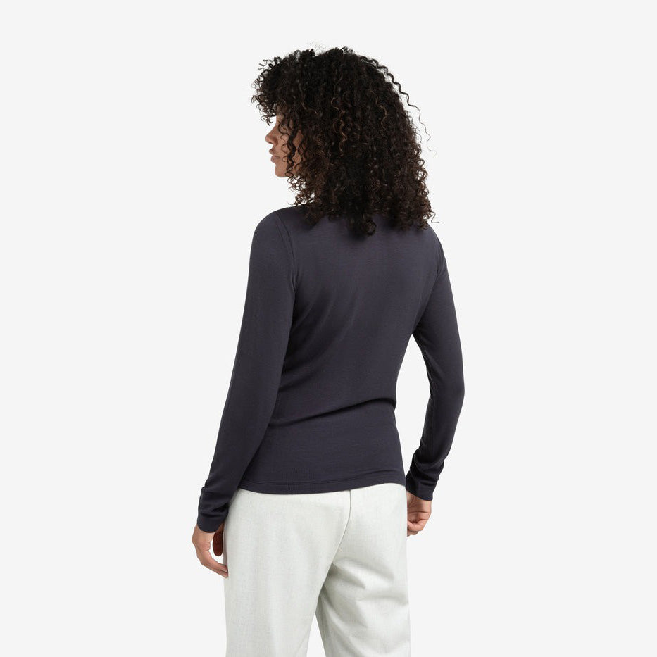 Ribbed Top with Zip Collar