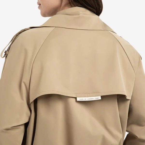 Short Bomber Jacket with Trench Coat Details