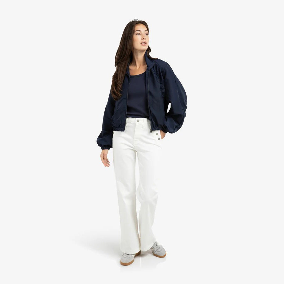 Short Oversized Jacket with Pleated Details