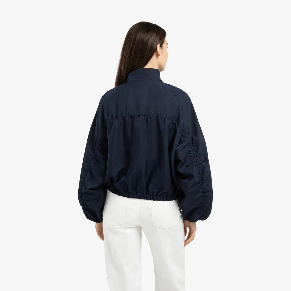 Short Oversized Jacket with Pleated Details