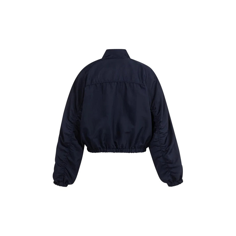 Short Oversized Jacket with Pleated Details