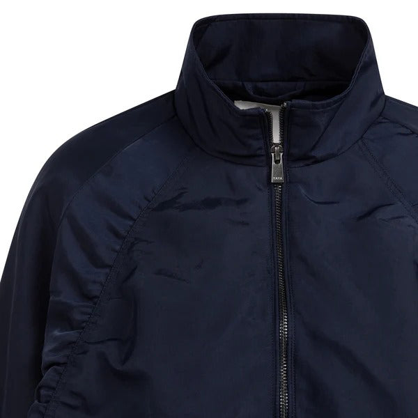 Short Oversized Jacket with Pleated Details