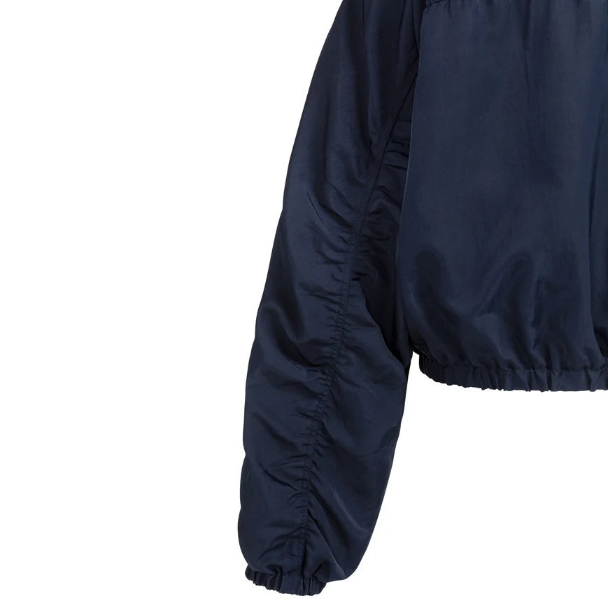 Short Oversized Jacket with Pleated Details