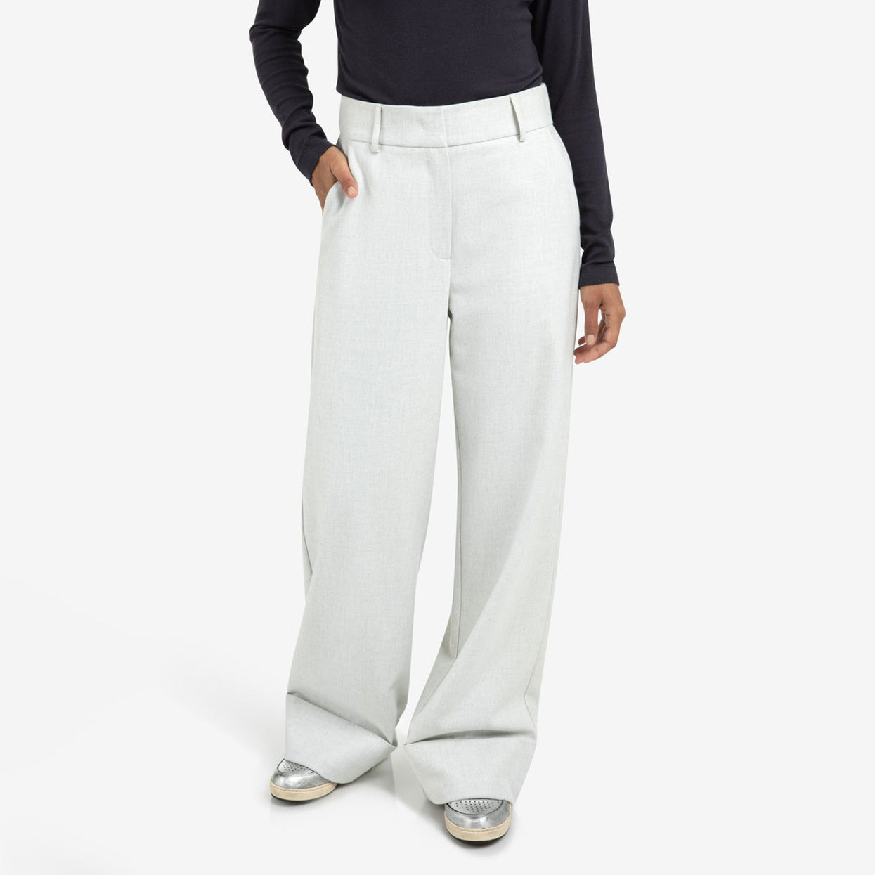 Soft Structured Trousers with Big Turn-Ups