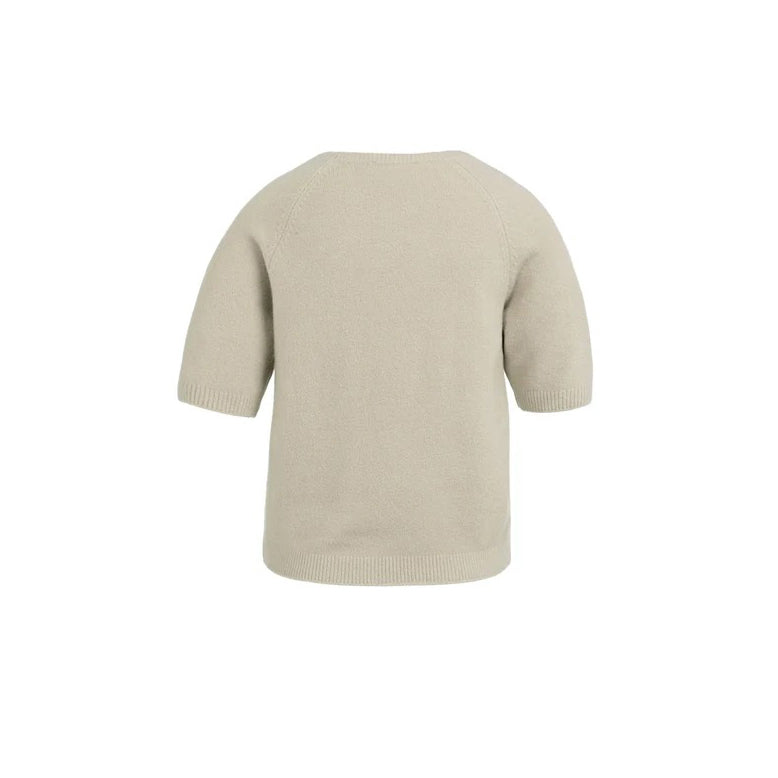 Raglan Short Sleeve Sweater - Mist Green Melange