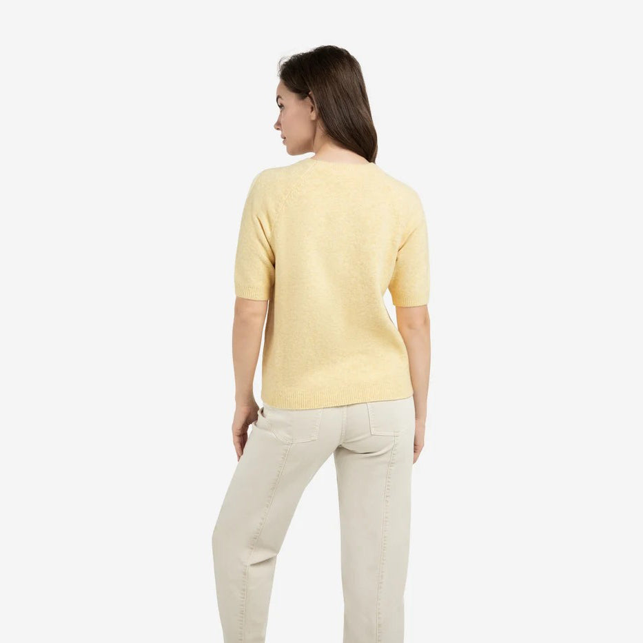 Raglan Short Sleeve Sweater - Reed Yellow