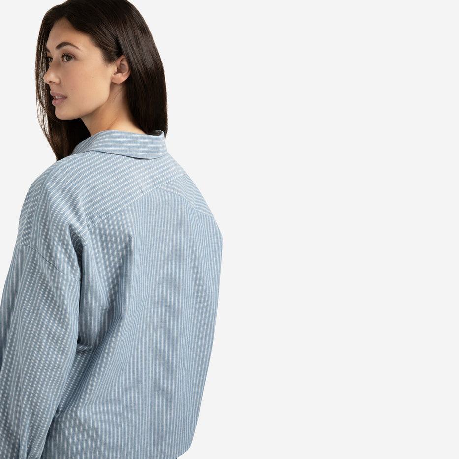Striped Shirt with Chest Pocket