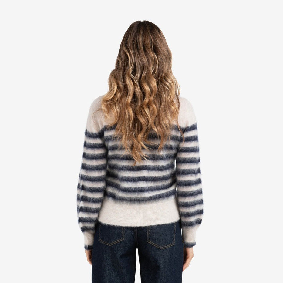 Striped Sweater with Round Neck