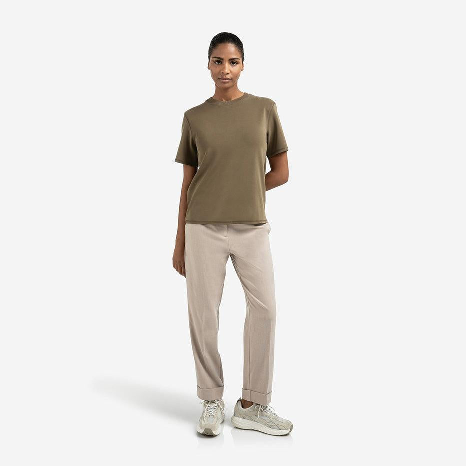 Short Sleeve Sweatshirt - Capers Brownish Green