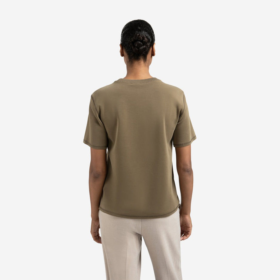 Short Sleeve Sweatshirt - Capers Brownish Green