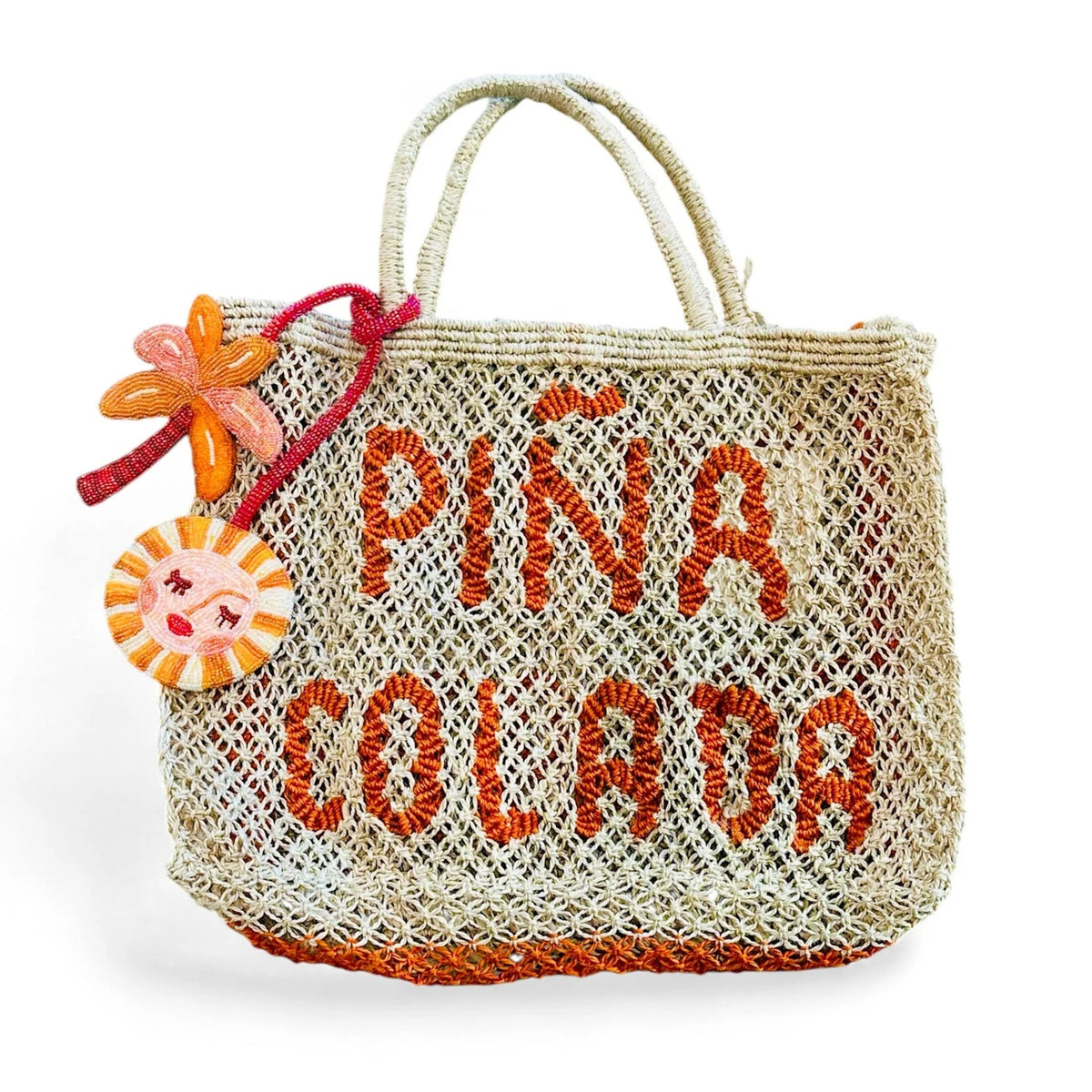 Palm Tree & Orange Sun Charm Keyring