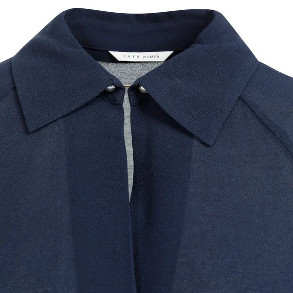 Top with Short Raglan Sleeves and Pearl Detail