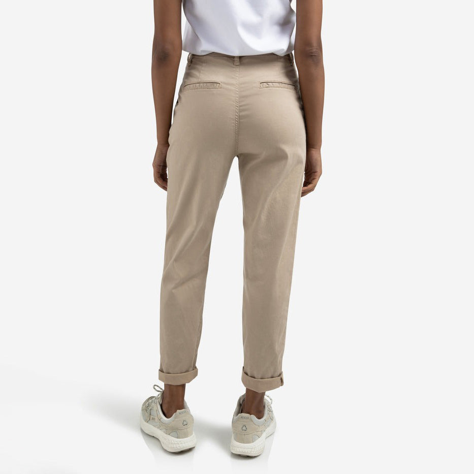 Trousers with Pleats and Chino Pockets - Sand Brown
