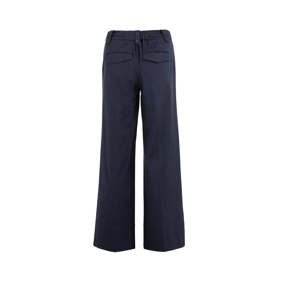 Trousers with Pleats, Wide Legs and Drawcord