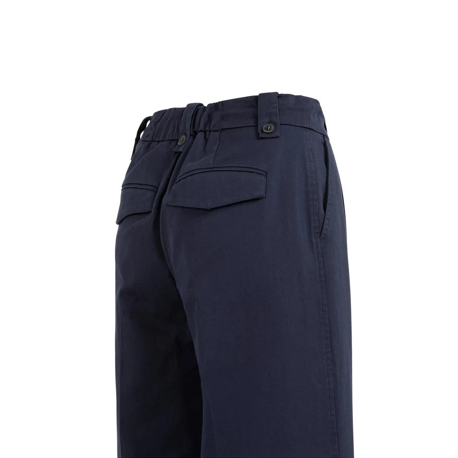 Trousers with Pleats, Wide Legs and Drawcord
