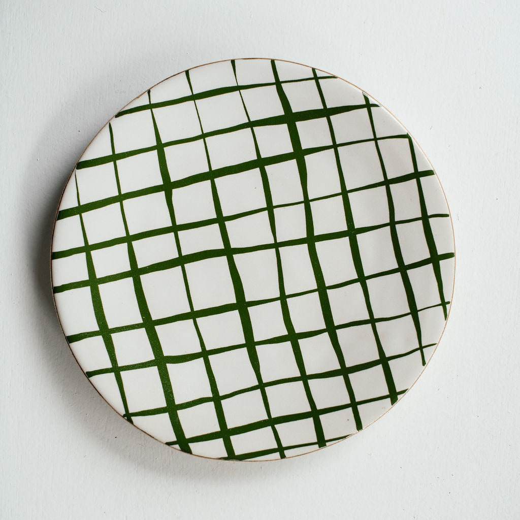 Green Belt Plaid Plate