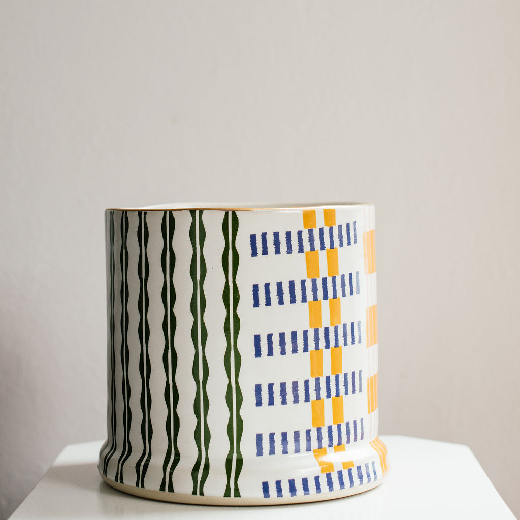 Kaleidoscope Plaid Planter