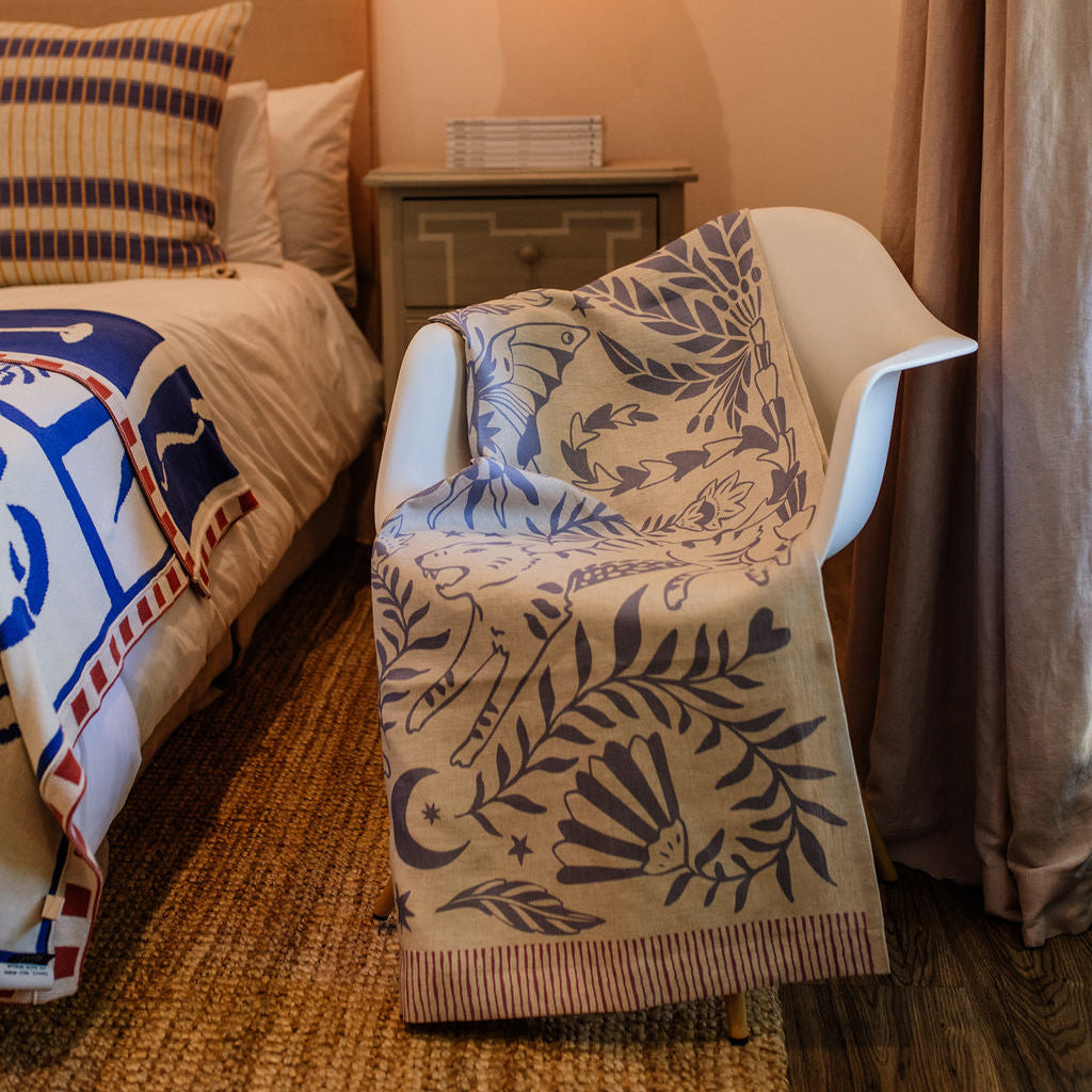 Enchanted Safari Throw - Blue