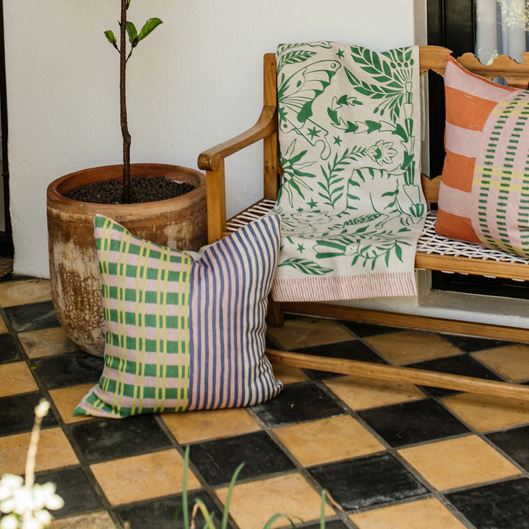 Limoncello Daze Cushion - Green