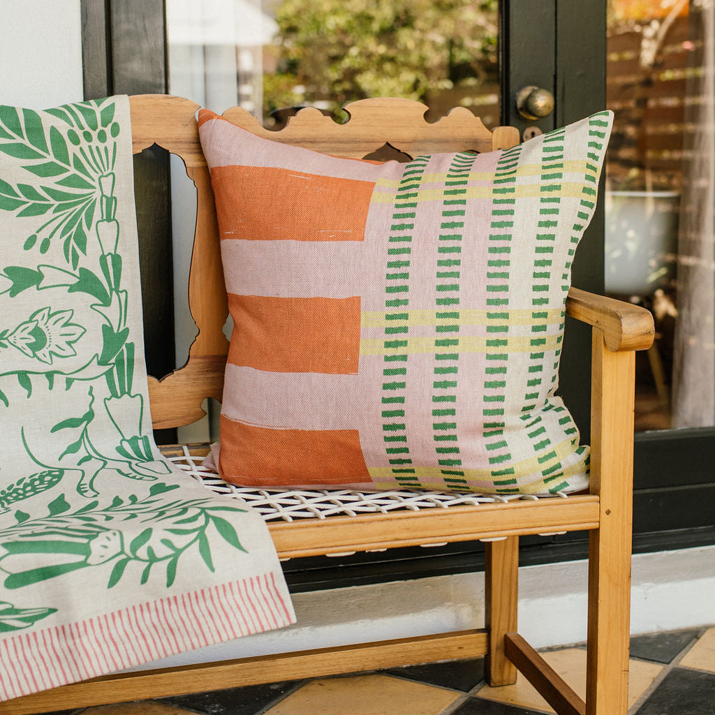 Aperol Maze Cushion - Orange