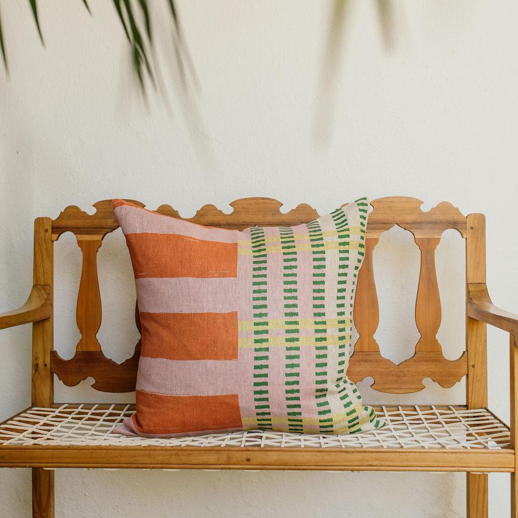 Aperol Maze Cushion - Orange