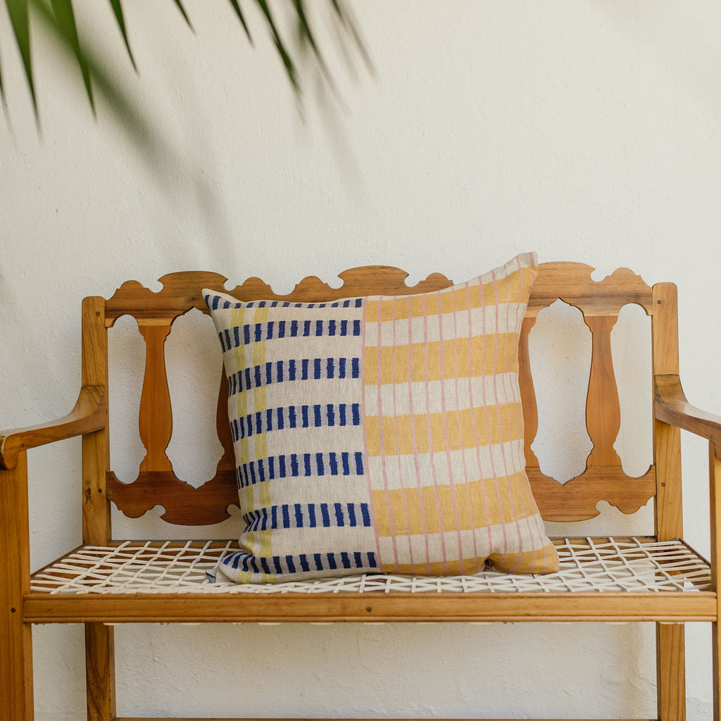Limoncello Daze Cushion - Blue