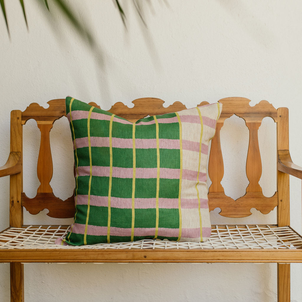 Aperol Maze Cushion - Green